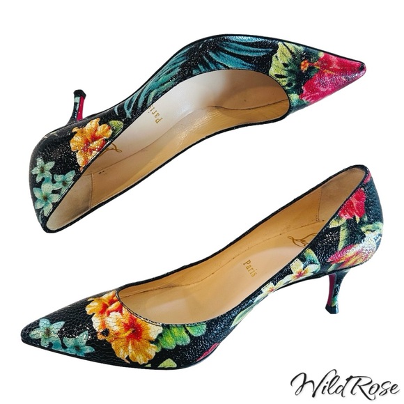 Christian Louboutin Pigalle Follies 55 Calf Hawaii Pointed Toe Heels SZ 35.5 - Picture 7 of 16